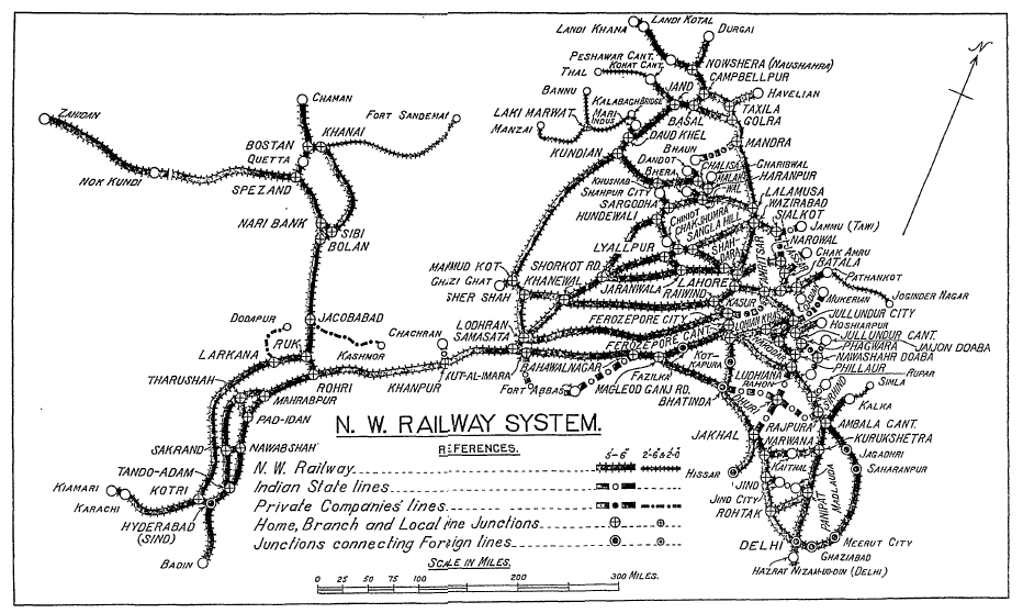 NWR Railway System 1937 Map