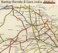 Bombay, Baroda and Central India Railway Map 1909, north section.png