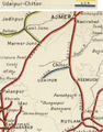 Udaipur-Chitor Railway Railway Map 1909.png