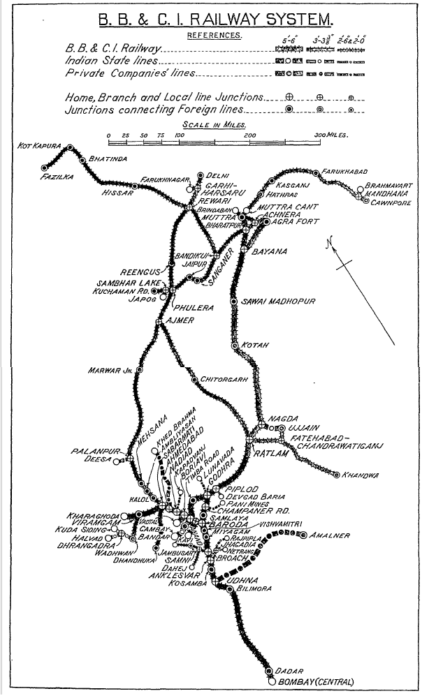 BB&CIR System 1937 Map