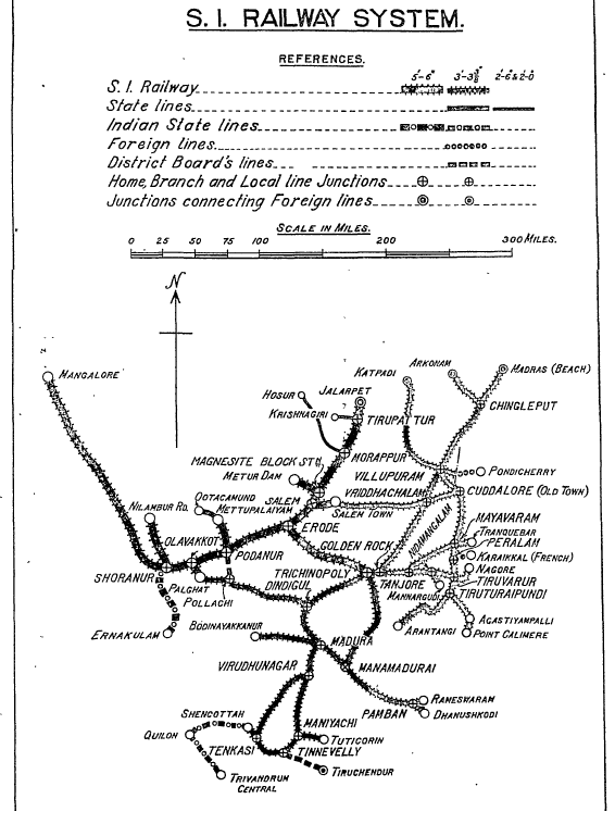 South Indian Railway System 1937