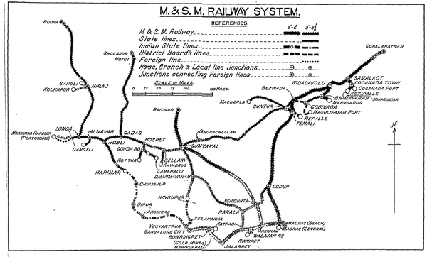 M&SMR Railway System 1937 Map