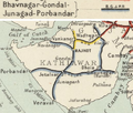 Bhavangar-Gondal-Junagadh-Porbandar Railway Map 1909.png