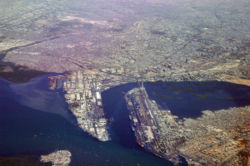 Karachi port and harbour aerial.jpg