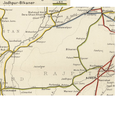 Jodhpur-Bikaner Railway Map 1909