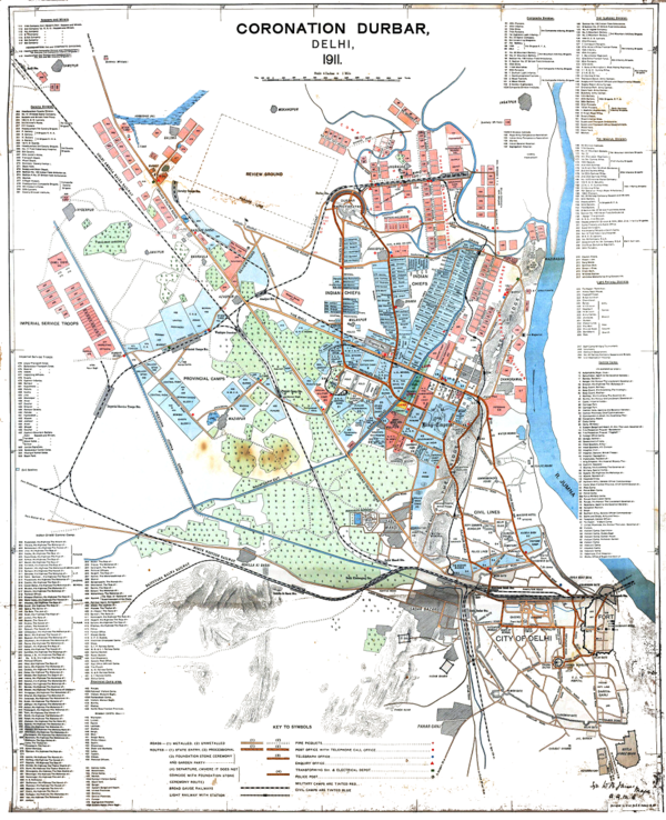 ‘Delhi Coronation Durbar’ 1911 Map