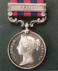 India General Service Medal 1854 with Perak Clasp